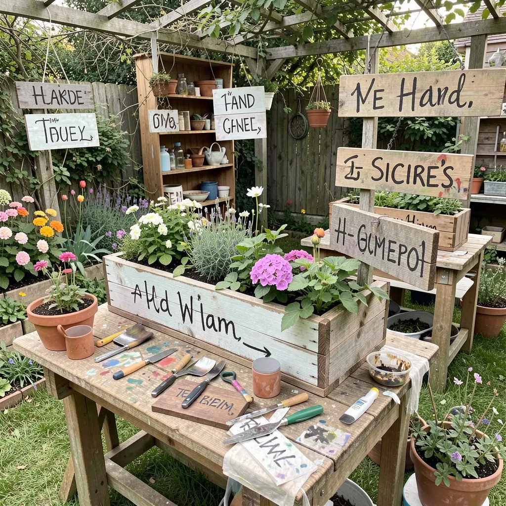 Our garden décor workshop with artisan crafting products